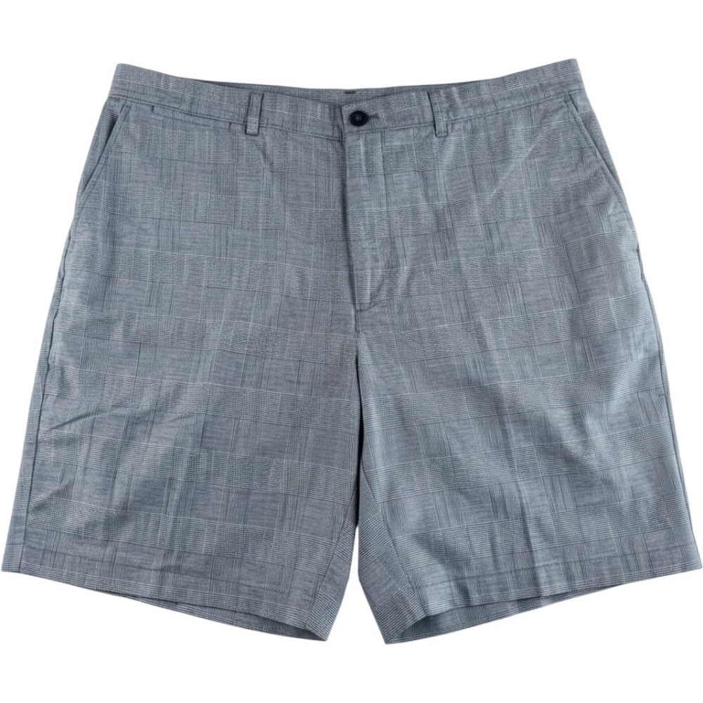 Jones New York Signature Mens 36 Blue Glen Plaid Cotton Stretch Flat Front Short
